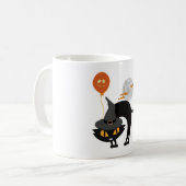 不気味ハロウィン猫 コーヒーマグカップ (正面左)