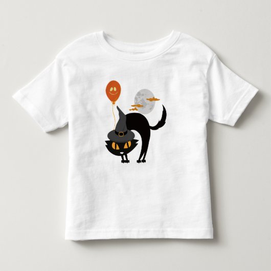 不気味ハロウィン猫 トドラーTシャツ (正面)