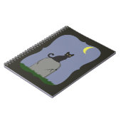 不気味ハロウィン猫 ノートブック (左側)