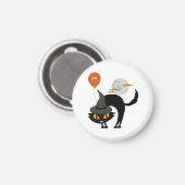 不気味ハロウィン猫 マグネット (正面/裏面)