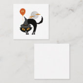 不気味ハロウィン猫 予約カード (正面/裏面)