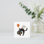 不気味ハロウィン猫 予約カード (スタンド正面)