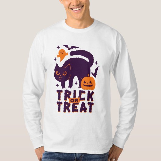 不気味ハロウィン猫Tシャツ Tシャツ (正面)