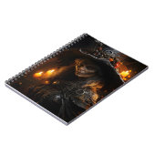 不気味ハロウィン魔女素晴らしクールポートレート ノートブック (左側)