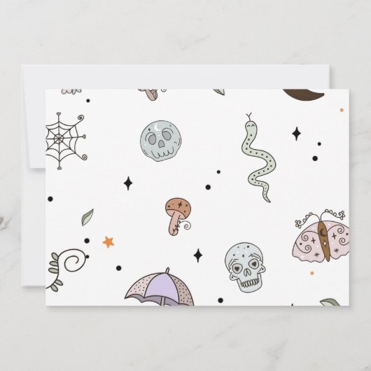 不気味ハロウィン5th誕生日パーティー写真 招待状 (裏面)