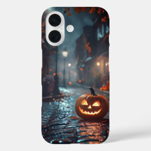 不気味ハロウィン・ジャック・オ・ランタン iPhone 16ケース