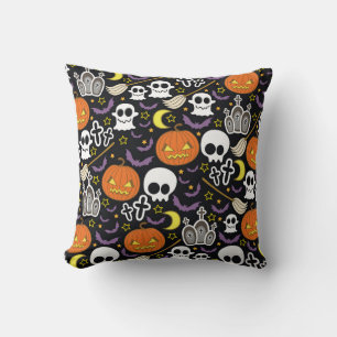 不気味ハロウィン：テーマの背景デザイン。 クッション