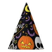 不気味ハロウィン:テーマの背景デザイン。 パーティーハット (左)