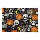 不気味ハロウィン：テーマの背景デザイン。 枕カバー (裏面)