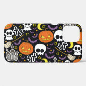 不気味ハロウィン:テーマの背景デザイン。 Case-Mate iPhoneケース (裏面 (横))