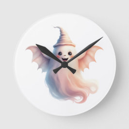 不気味ハロウィンTシャツ – おもしろい幽霊 ラウンド壁時計