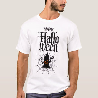 「不気味ハロウィンTシャツ | 怖いカボチャ、幽霊&ホテル Tシャツ