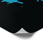 不気味ハロウィーンの夜の満月と飛んでいるこうもり ポスター (角)