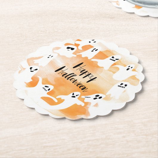 不気味ハロウィーンの誕生日会 ペーパーコースター (アングル)