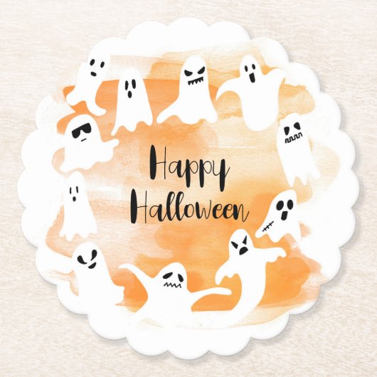 不気味ハロウィーンの誕生日会 ペーパーコースター (正面)