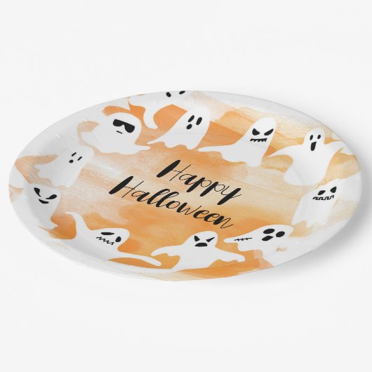 不気味ハロウィーンの誕生日会 ペーパープレート (アングル)