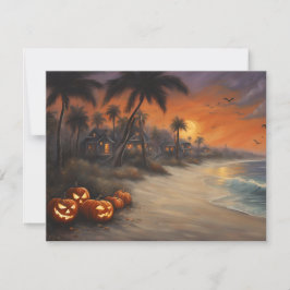 不気味ハロウィーンアットザビーチ空白の- Notecard 招待状
