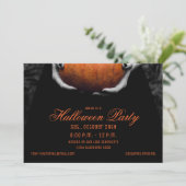 不気味ハロウィーンガールとカボチャ招待状 招待状 (スタンド正面)