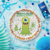 不気味ハロウィーングループ ペーパープレート (パーティー)