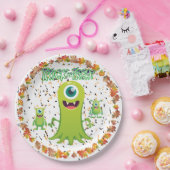 不気味ハロウィーングループ ペーパープレート (パーティー)