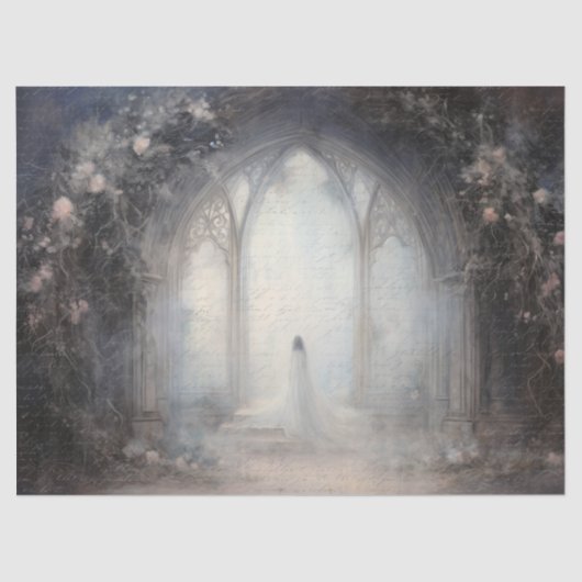 不気味ハロウィーンゴシックArch wこうもりfor Decopage 薄葉紙 (正面)