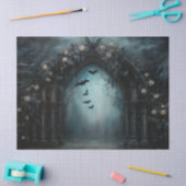 不気味ハロウィーンゴシックArch wこうもりfor Decopage 薄葉紙 (クラフト)