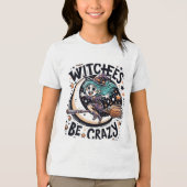 不気味ハロウィーンシャツ – 「魔女が熱狂する来る」 トライブレンドTシャツ (正面)