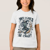 不気味ハロウィーンシャツ – 「魔女が熱狂する来る」 トライブレンドＴシャツ (正面)