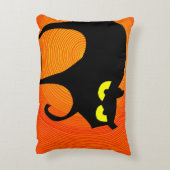 不気味ハロウィーンブラックキャット アクセントクッション (裏面(縦))