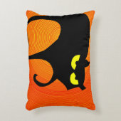 不気味ハロウィーンブラックキャット アクセントクッション (正面(垂直))