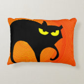 不気味ハロウィーンブラックキャット アクセントクッション (裏面)