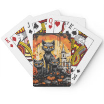 不気味ハロウィーンブラックキャット