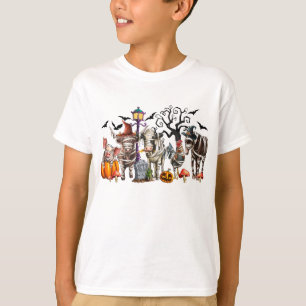 不気味ハロウィーン動物 Tシャツ