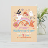 不気味ハロウィーン子供70sレトロヴィンテージ 招待状 (スタンド正面)