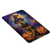 不気味ハロウィーン魔女とカボチャ マグネット (右側)