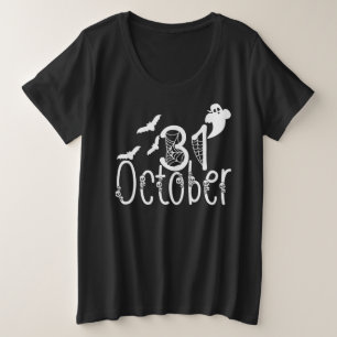 不気味ハロウィーン31 10月 プラスサイズTシャツ