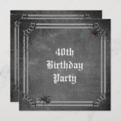 不気味ハロウィーン40歳の誕生日 招待状 (正面/裏面)