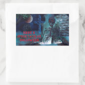 不気味ハロウィーン 長方形シール (バッグ)