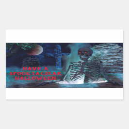 不気味ハロウィーン 長方形シール