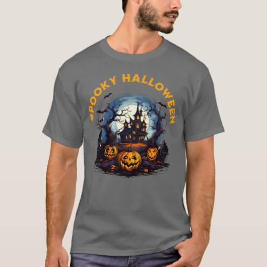 不気味ハローウィンパーティおもしろい Tシャツ (正面)