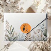 不気味ハローウィンパーティファンキーカルドロンウィッチハット ラウンドシール