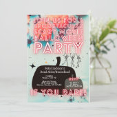 不気味ハローウィンパーティホラー映画招待状 招待状 (スタンド正面)