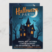 不気味ハローウィンパーティ招待状 招待状 (正面/裏面)