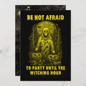 不気味ハローウィンパーティ招待状 招待状 (正面/裏面)