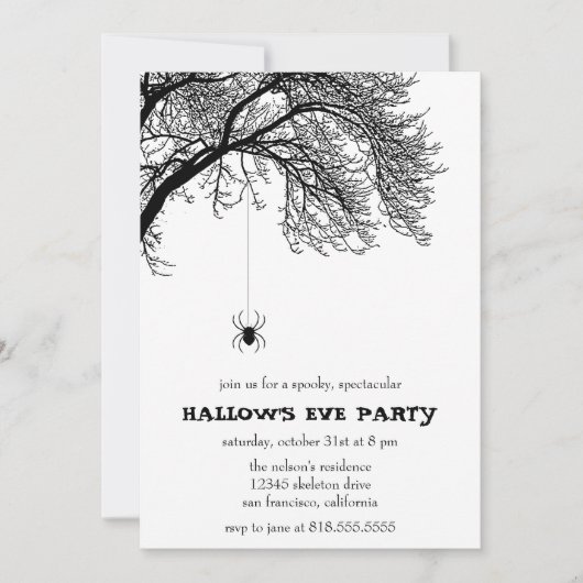 不気味ハローウィンパーティ招待状 招待状 (正面)