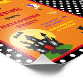 不気味ハローウィンパーティ歓迎ポスター フォトプリント            (角)