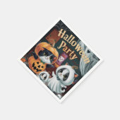 不気味ハローウィンパーティ スタンダードカクテルナプキン (角)