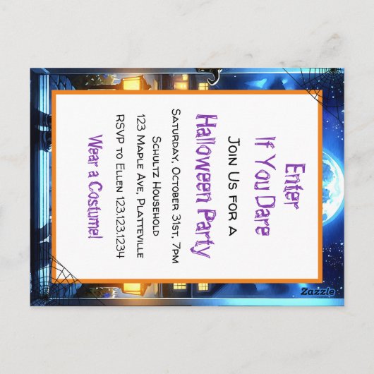 不気味ハローウィンパーティ ポストカード (裏面)