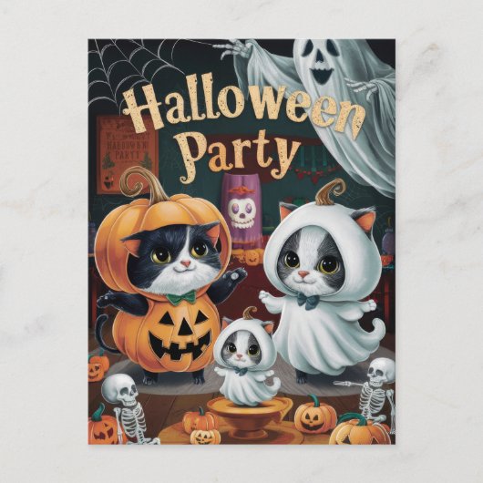 不気味ハローウィンパーティ ポストカード (正面)
