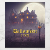不気味ハローウィンパーティ ワインラベル (シングルラベル)
